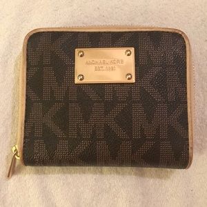 Michael Kors Monogram Zip Wallet
